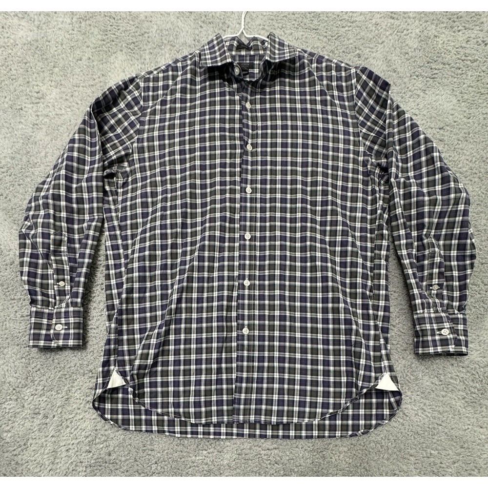 J. Crew Shirt Men's M Plaid Button‎ Down Long Sleeve Crosby 120's 2-ply Cotton